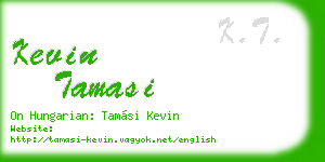 kevin tamasi business card